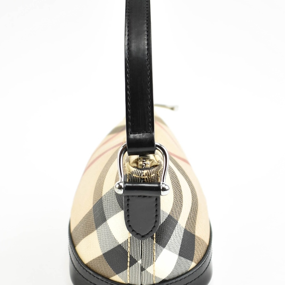 Burberry: Black Leather & Nova check Bag (nm) - Picture 2 of 8